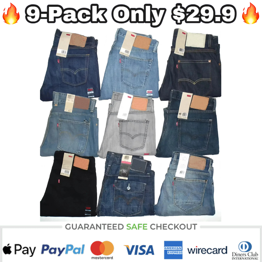 🔥9-Pack Only $29.99🔥(9 different colors)Men's 501 Jeans🔥Limited Time Exclusive Sale