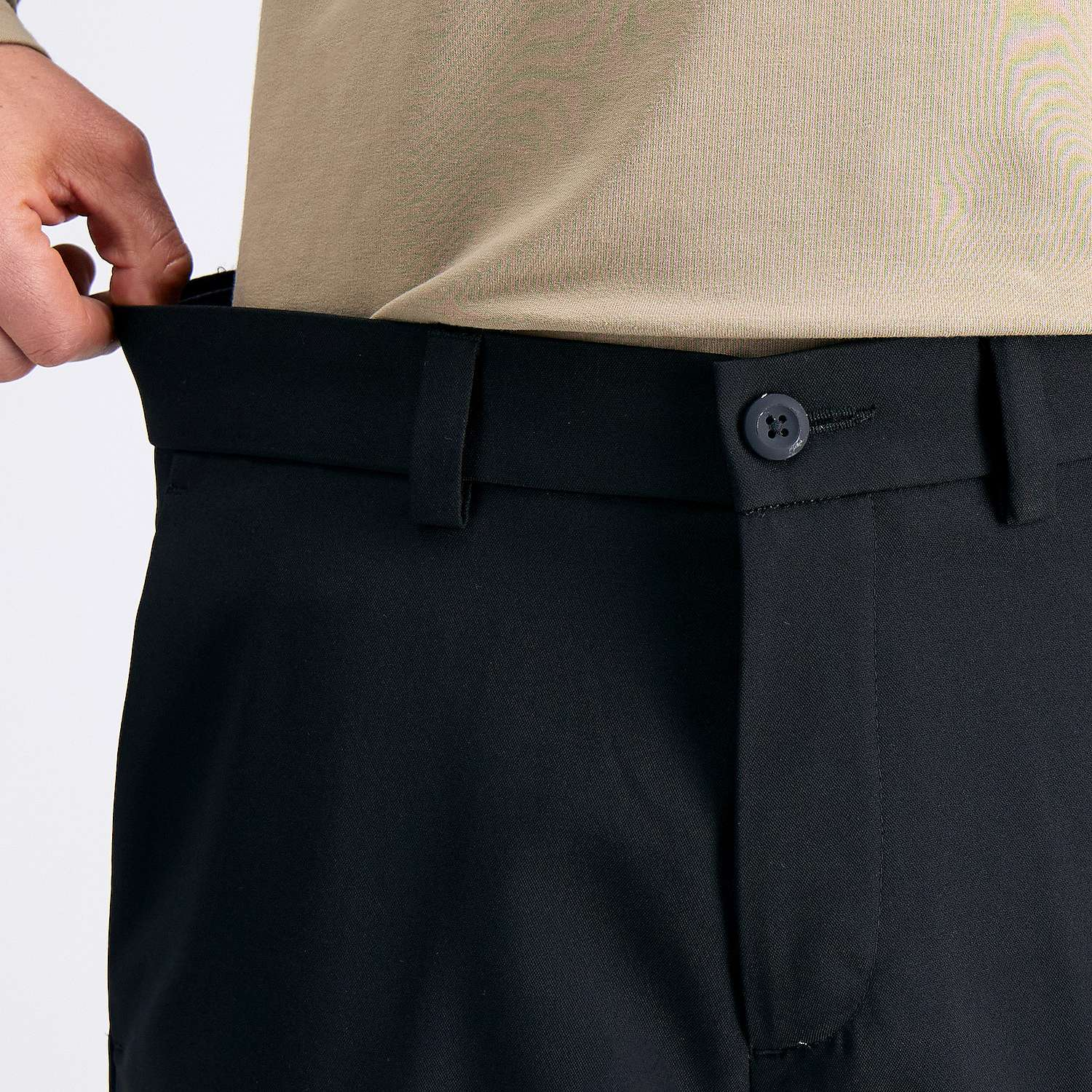 Alimens & Gentle Men's Stretch Dress Pants Expandable Waistband Flat Front Casual Pants