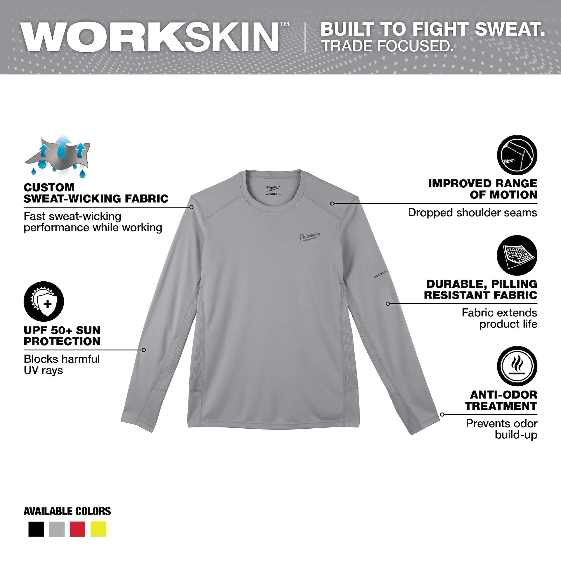 🔥9-PACK for $26.98 (All colors)🔥 - Lightweight Performance Shirt - Long Sleeve