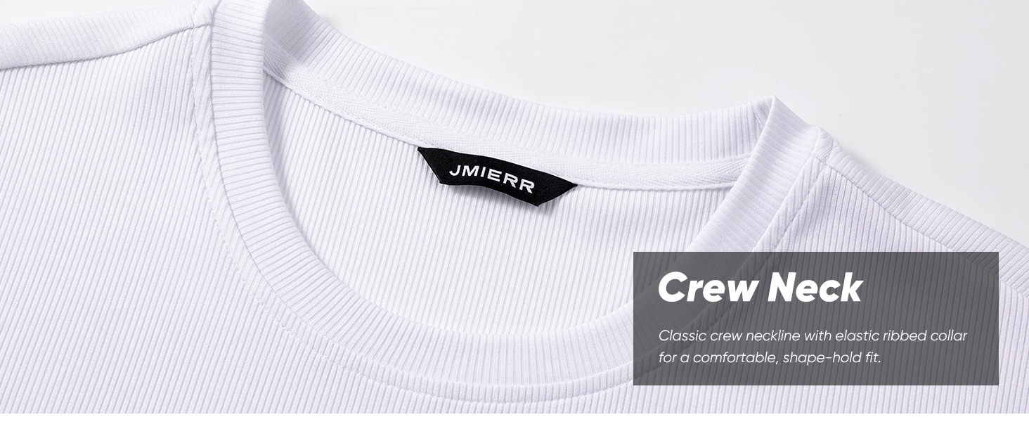JMIERR Mens Long Sleeve Muscle T Shirts Casual Crewneck Longline Ribbed Tee Shirts for Gym Workout