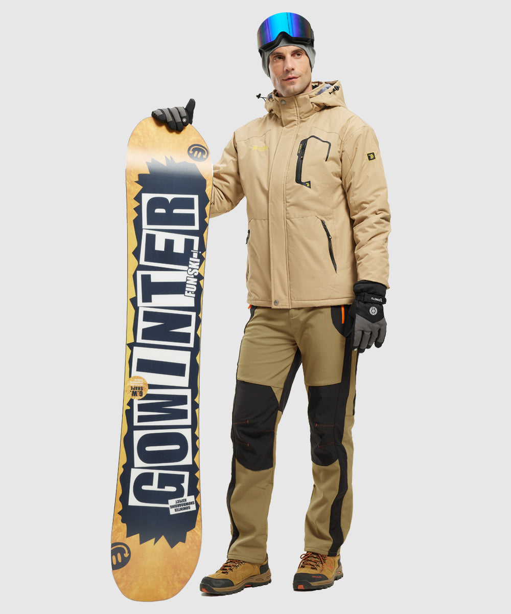 Men's Outdoor Snow Ski Water Resistant Fleece Lined Pants