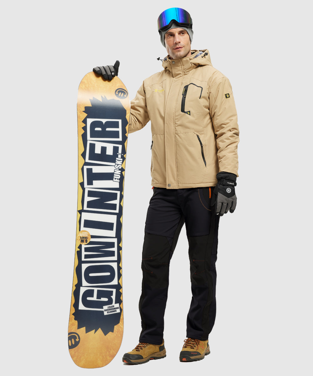 Men's Outdoor Snow Ski Water Resistant Fleece Lined Pants