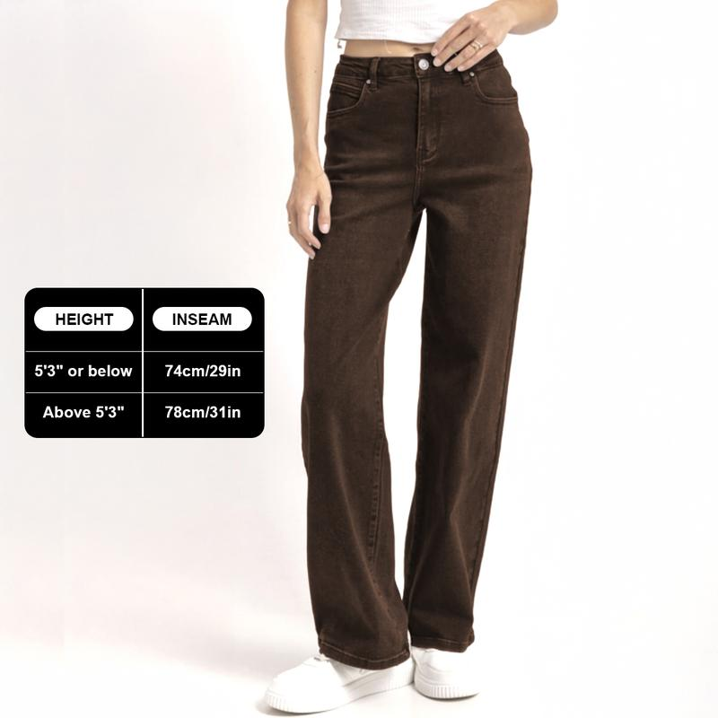 ⚡8-PACK for $26.99⚡- KatchMe Women's Minimalist High Waist Denim Stretch Wide Leg Jeans