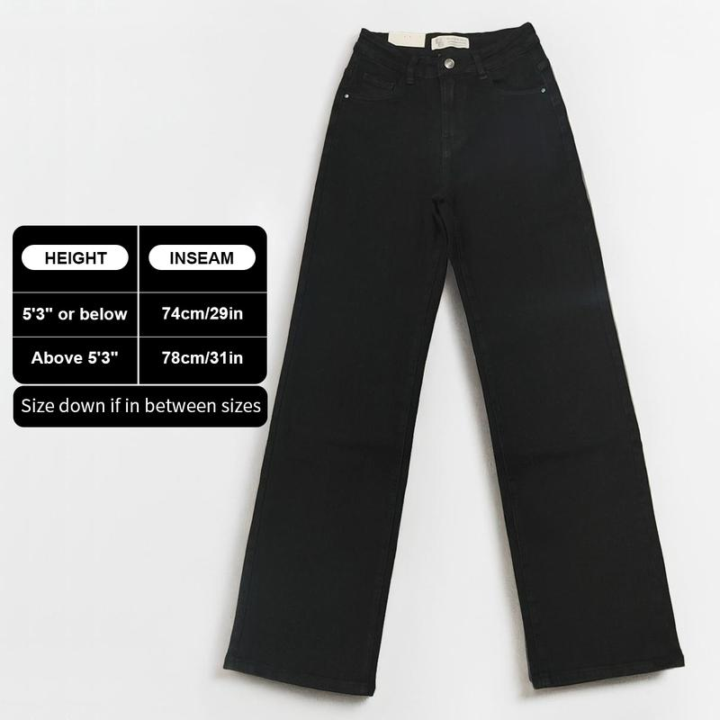 ⚡8-PACK for $26.99⚡- KatchMe Women's Minimalist High Waist Denim Stretch Wide Leg Jeans