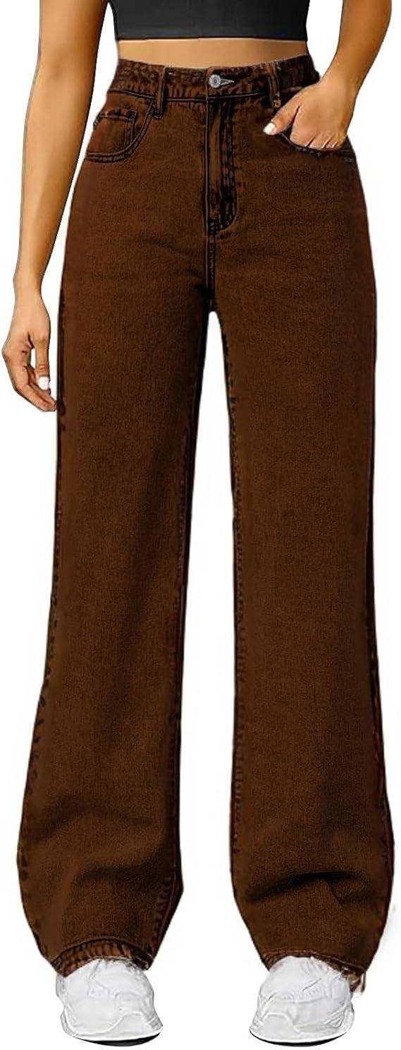 🔥18-Pack Today Only $35.98🔥Women's Trendy Denim High Waist Multi-Pocket Wide Leg Jeans