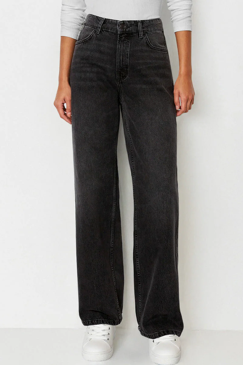 ⚡8-PACK for $26.99⚡- KatchMe Women's Minimalist High Waist Denim Stretch Wide Leg Jeans