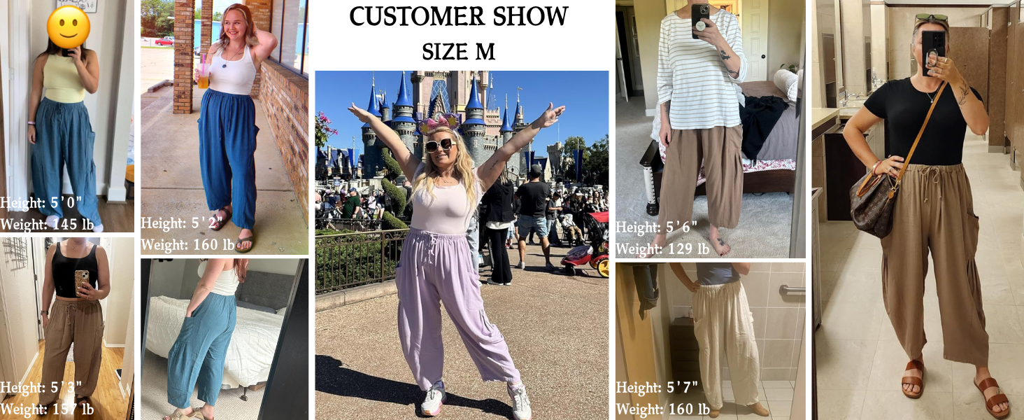 Linen Cargo Pants Women