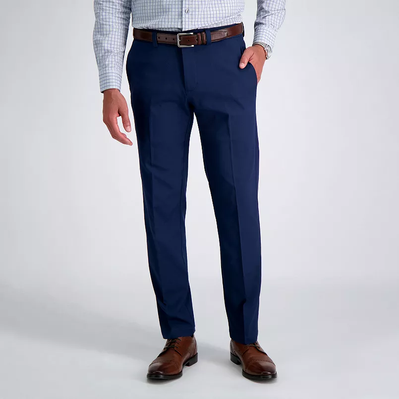 Alimens & Gentle Men's Stretch Dress Pants Expandable Waistband Flat Front Casual Pants