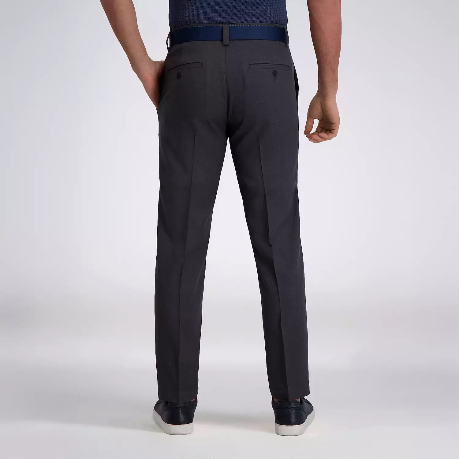 Alimens & Gentle Men's Stretch Dress Pants Expandable Waistband Flat Front Casual Pants