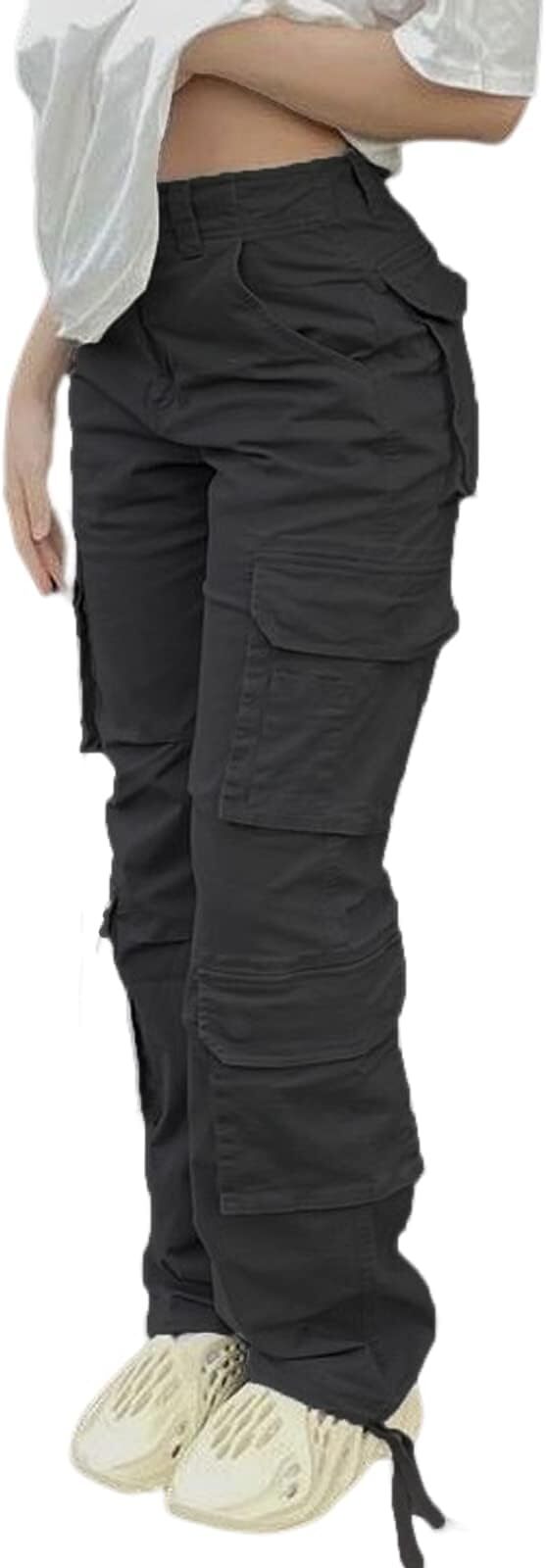 🔥8 Packs Only $25.98 🔥High Waisted Cargo Pants for Women with Pockets Streetwear