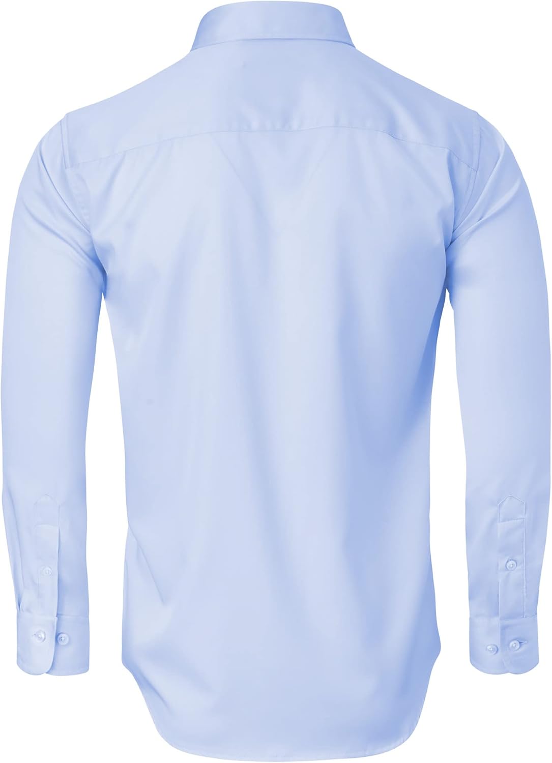 Alimens & Gentle Men's Dress Shirts Long Sleeve Wrinkle-Free Stretch Shirts Solid Formal Button Down Shirt with Pocket