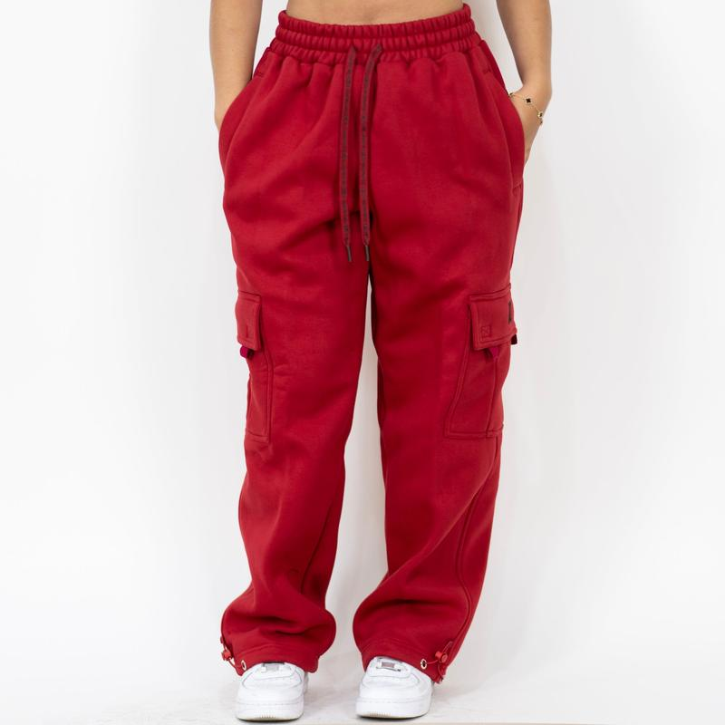 🔥9-Pack Only $29.97🔥PRO CLUB Cargo Pants 6 Pockets Casual Fleece Pants 