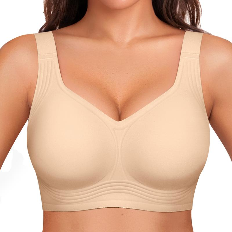 🔥5 Pack Today Only $24.98🔥OEAK Women Wirefree Bras for Women Full Coverage No Underwire Everyday Bras Comfortable Wireless Padded Bras