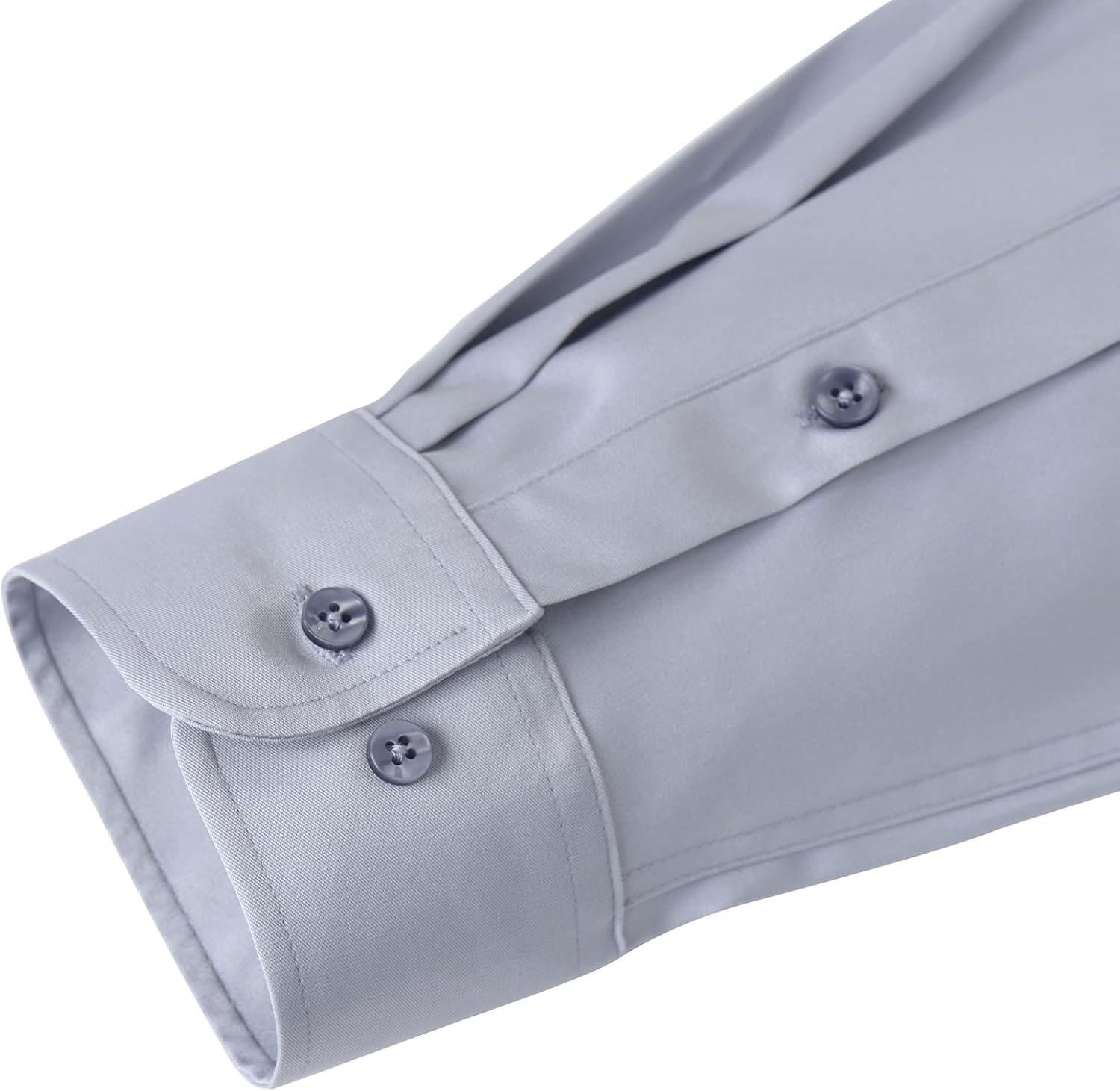 Alimens & Gentle Men's Dress Shirts Long Sleeve Wrinkle-Free Stretch Shirts Solid Formal Button Down Shirt with Pocket