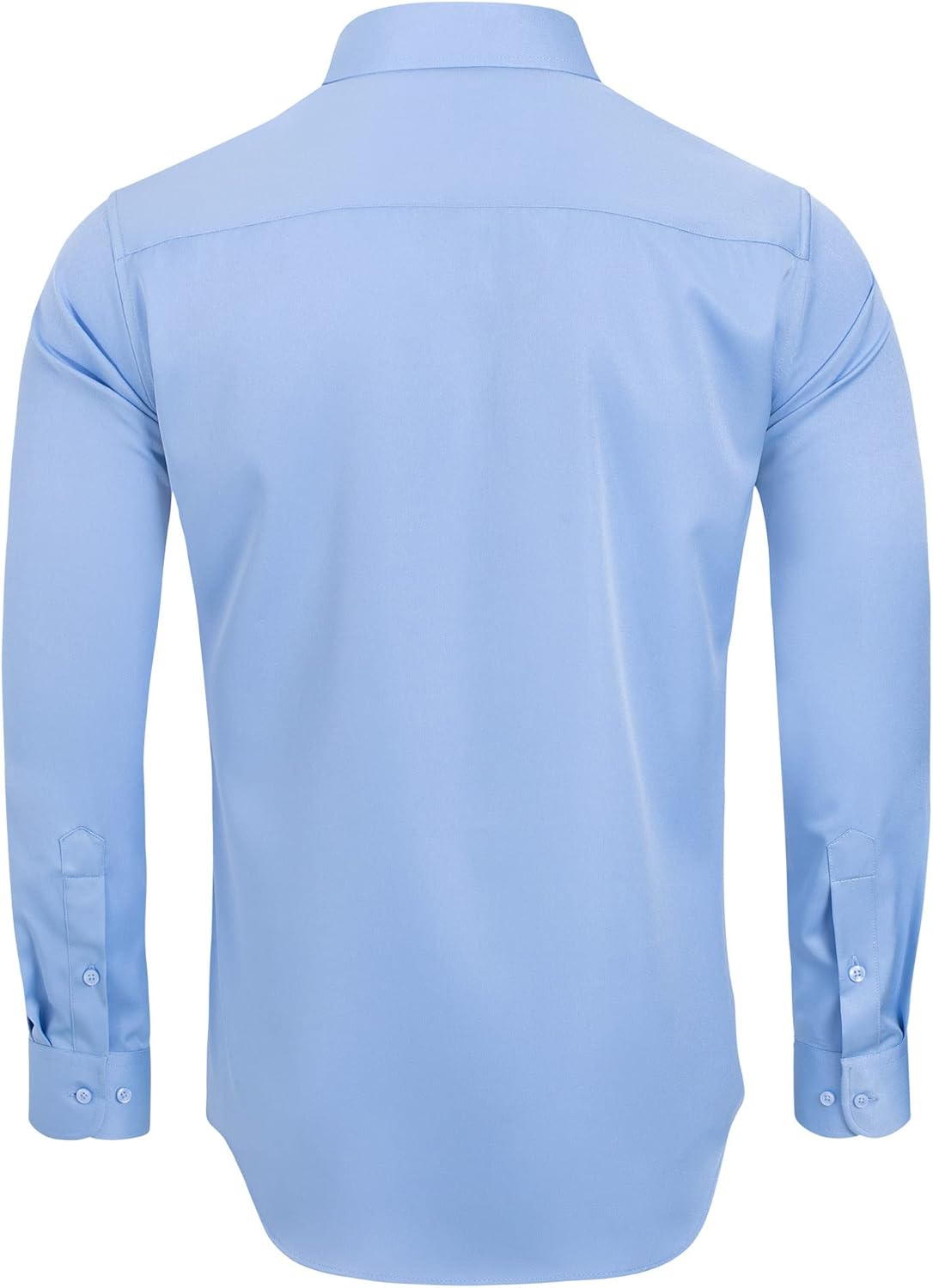Alimens & Gentle Men's Dress Shirts Long Sleeve Wrinkle-Free Stretch Shirts Solid Formal Button Down Shirt with Pocket
