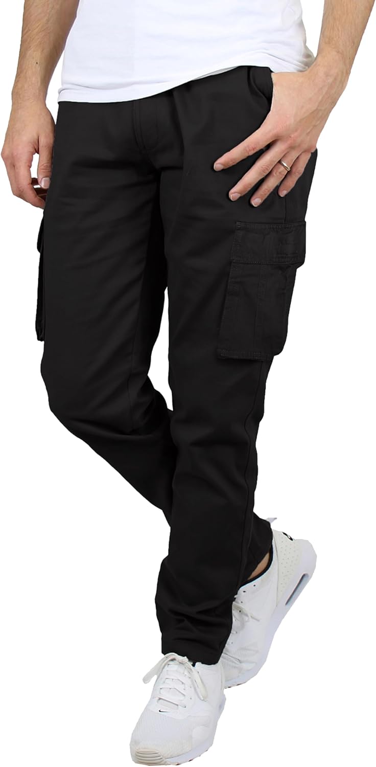 Men's Flex-Stretch Cotton Cargo Pants, 31-Inch Inseam - Comfortable and Durable