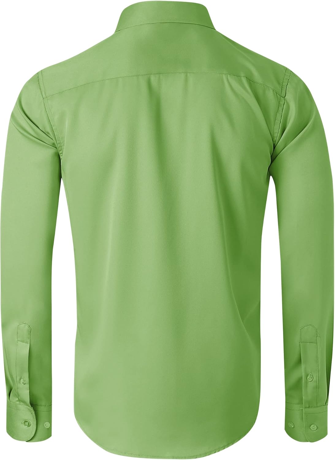 Alimens & Gentle Men's Dress Shirts Long Sleeve Wrinkle-Free Stretch Shirts Solid Formal Button Down Shirt with Pocket