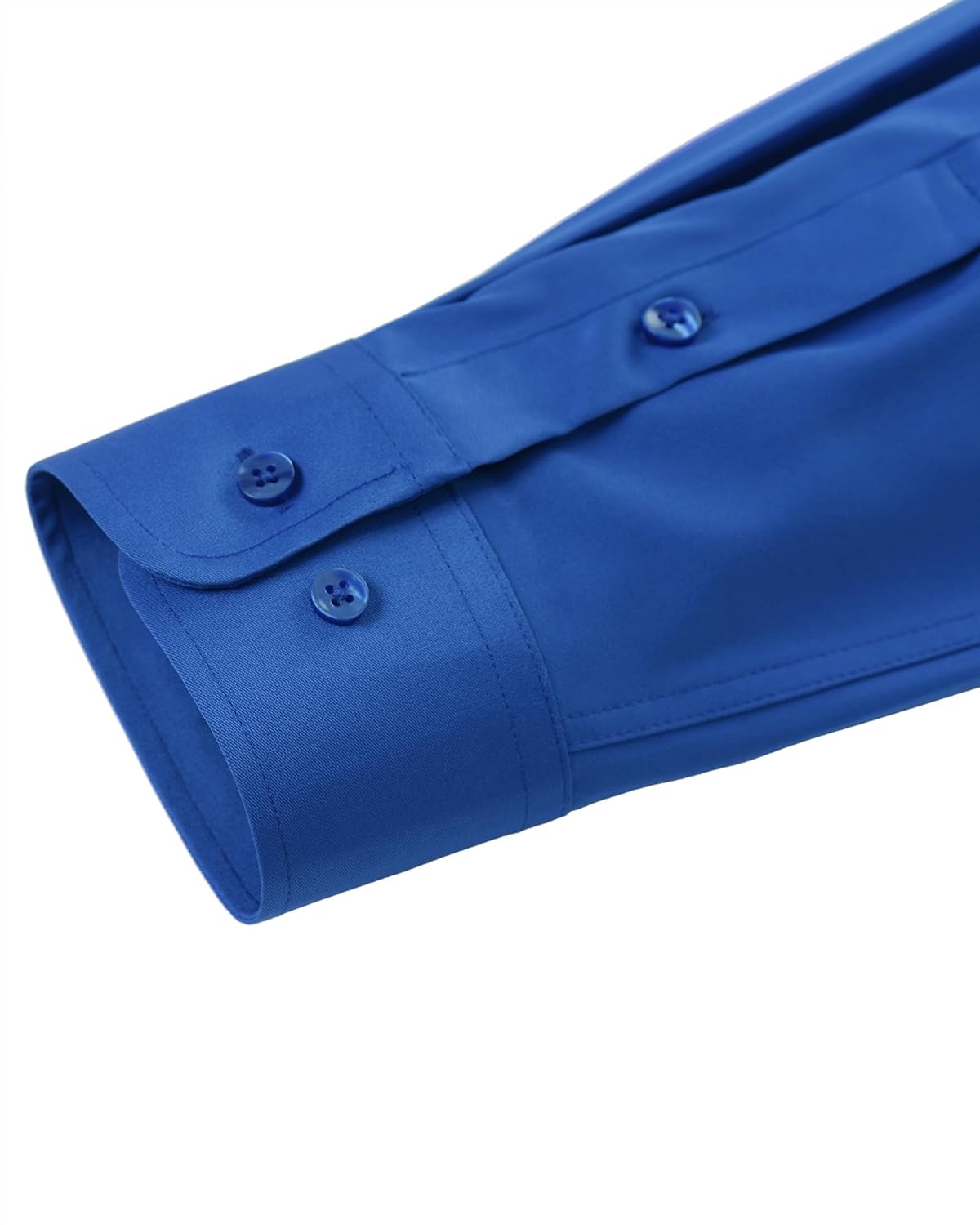 Alimens & Gentle Men's Dress Shirts Long Sleeve Wrinkle-Free Stretch Shirts Solid Formal Button Down Shirt with Pocket