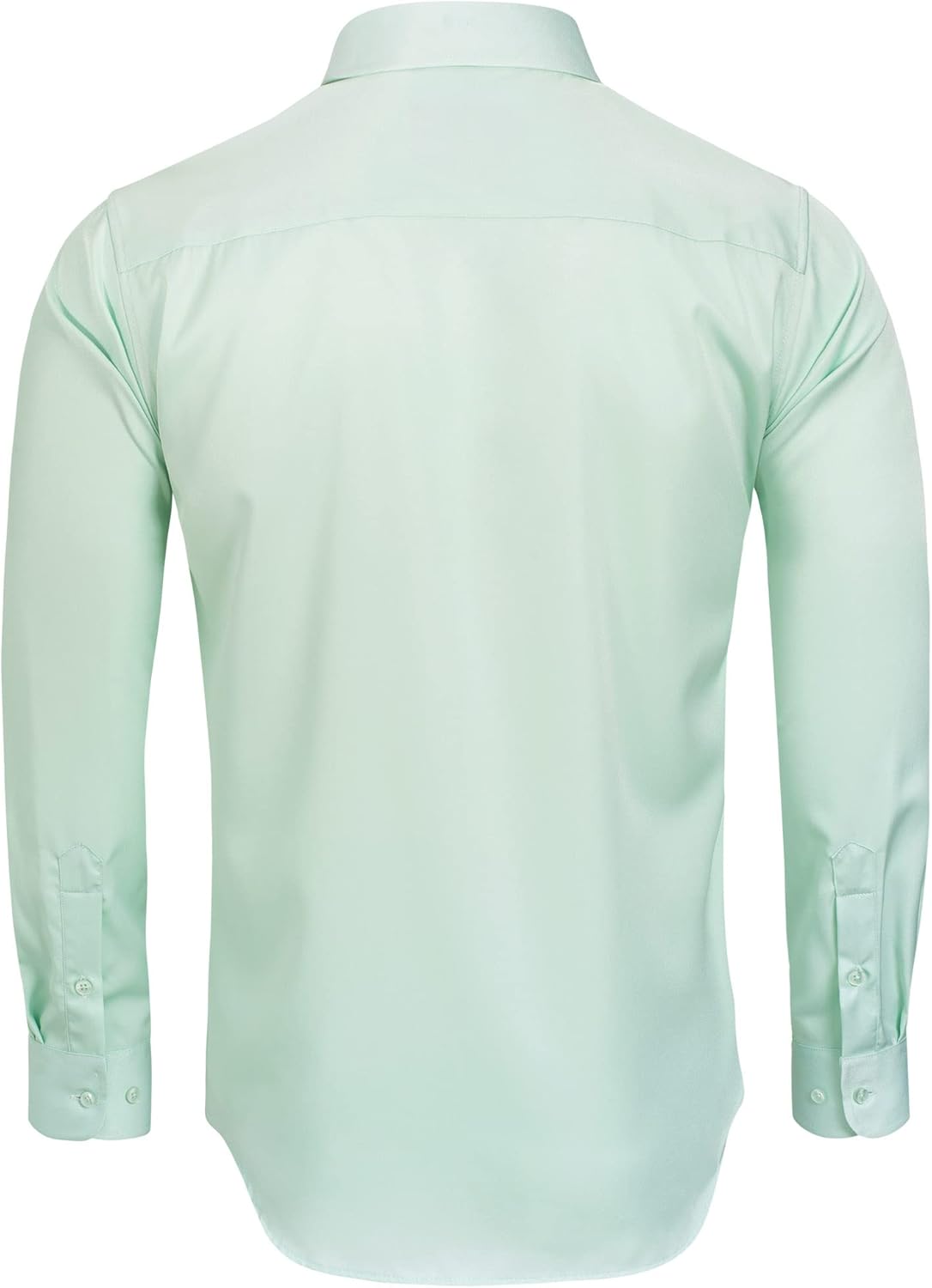 Alimens & Gentle Men's Dress Shirts Long Sleeve Wrinkle-Free Stretch Shirts Solid Formal Button Down Shirt with Pocket