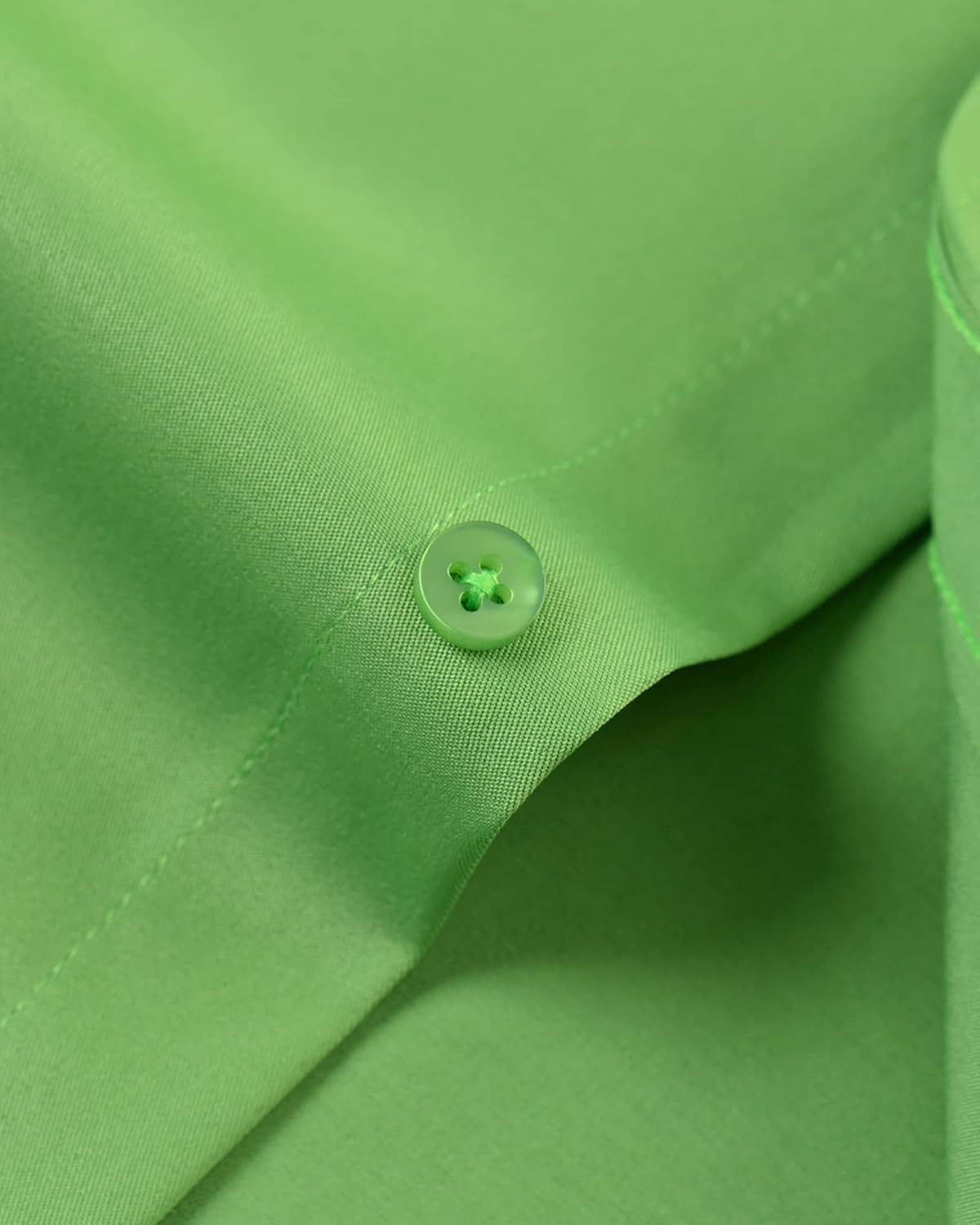 Alimens & Gentle Men's Dress Shirts Long Sleeve Wrinkle-Free Stretch Shirts Solid Formal Button Down Shirt with Pocket