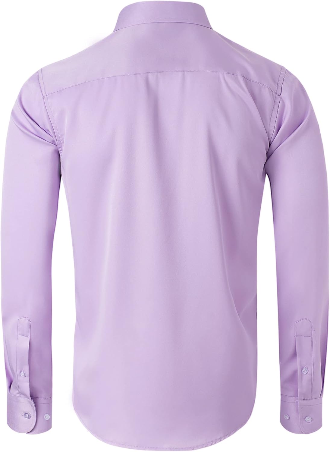 Alimens & Gentle Men's Dress Shirts Long Sleeve Wrinkle-Free Stretch Shirts Solid Formal Button Down Shirt with Pocket