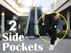 Mens Cotton Cargo Pants with 2 Side Pockets