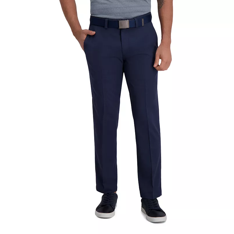 Alimens & Gentle Men's Stretch Dress Pants Expandable Waistband Flat Front Casual Pants