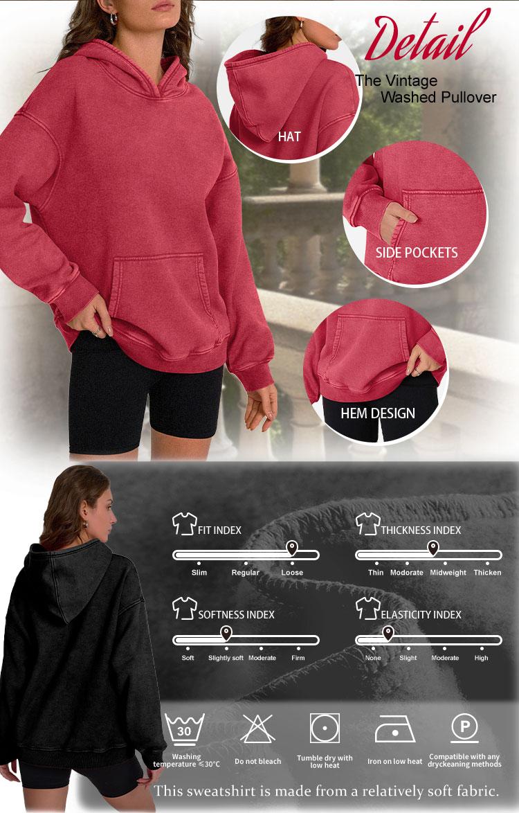 AUTOMET Fade Craft Unisex Casual Oversized Acid Wash Tops Hoodie Pullover-Athletic&Warm, Long Sleeve Relaxed Fit Sweatshirt In Soft Material,Pair with leggings-No Bleach or Detergent Needed Fallreshness!