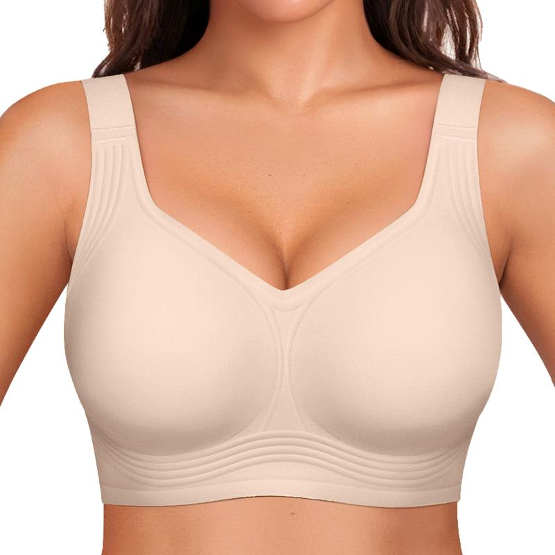 🔥5 Pack Today Only $24.98🔥OEAK Women Wirefree Bras for Women Full Coverage No Underwire Everyday Bras Comfortable Wireless Padded Bras