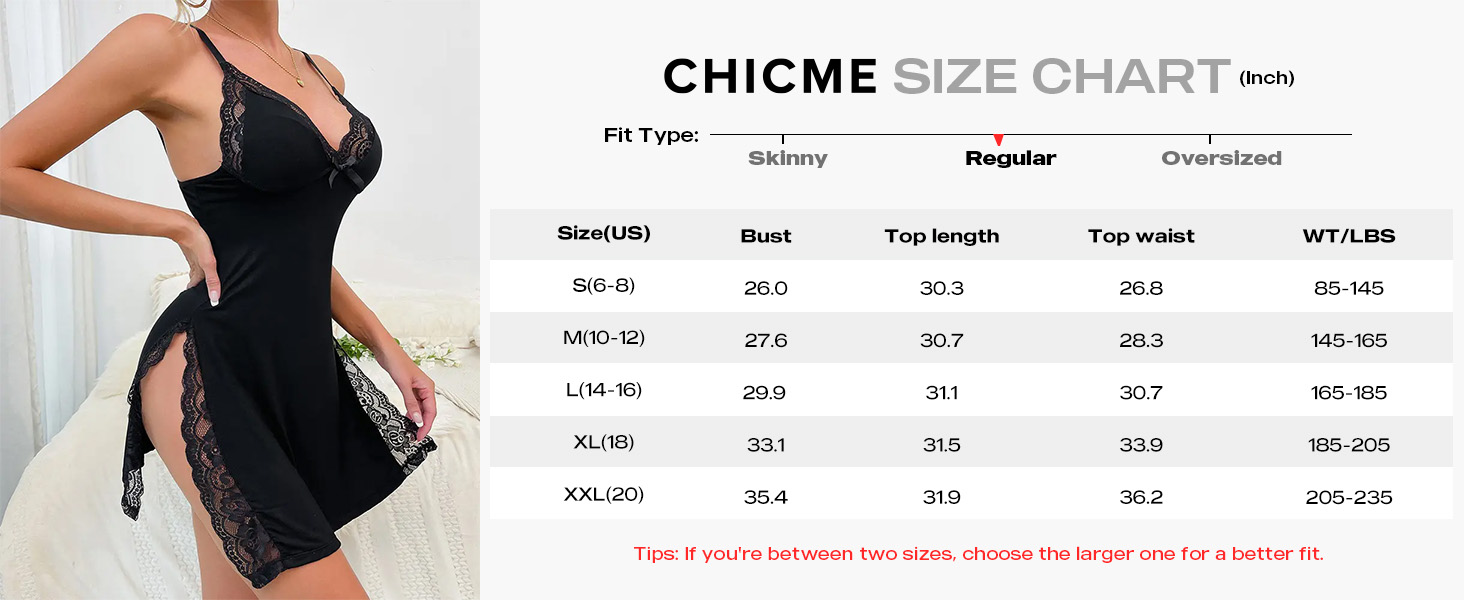 Women's Lace Trim Side Slit Modal Cami Sleep Dress Loungewear