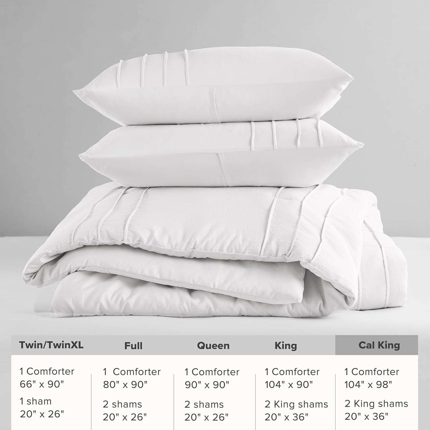🔥8-Pack Only $26.78🔥3 Piece Pintuck Pleated Comfort Spaces Sage All Season Lightweight Comforter Set