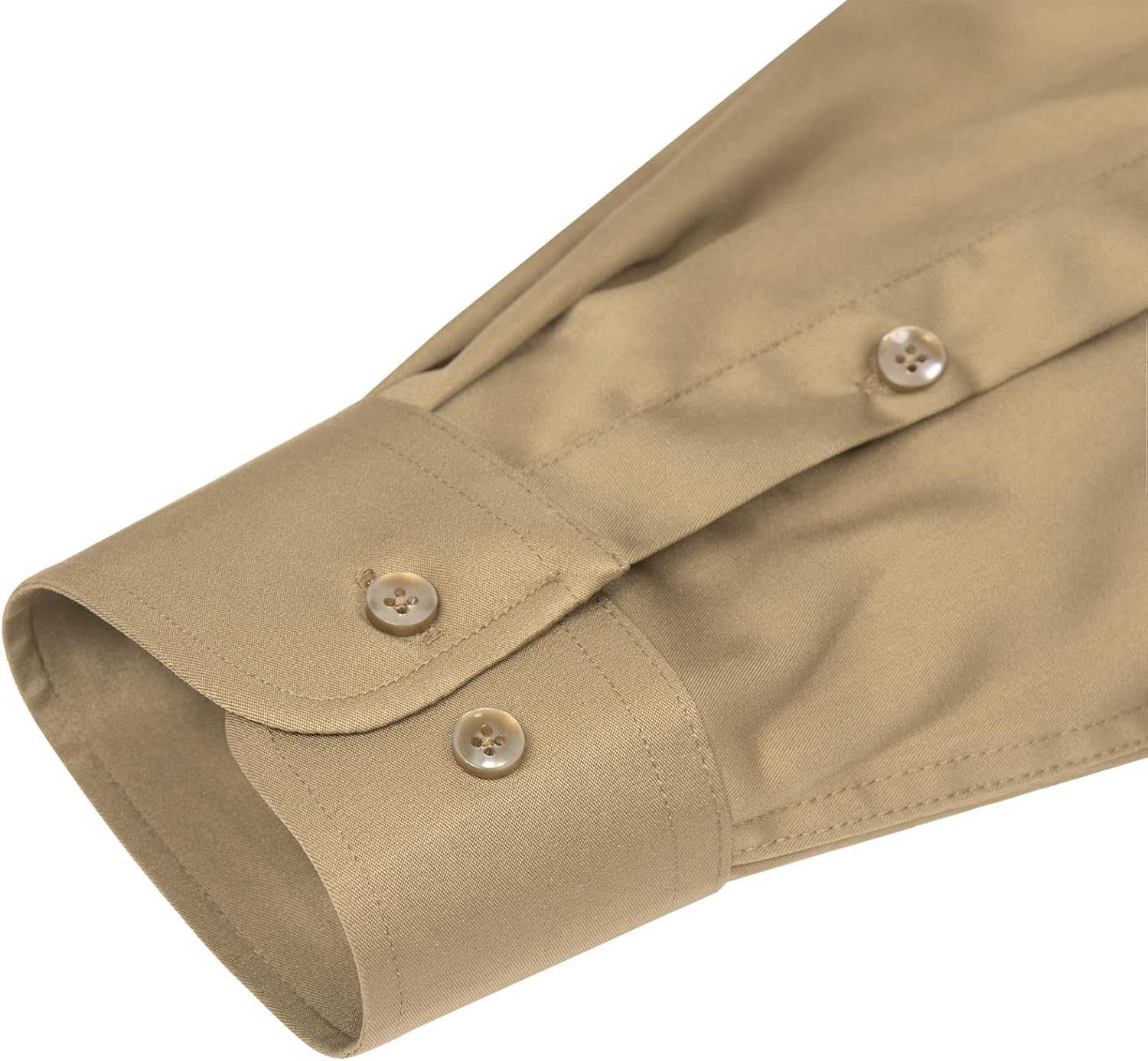 Alimens & Gentle Men's Dress Shirts Long Sleeve Wrinkle-Free Stretch Shirts Solid Formal Button Down Shirt with Pocket