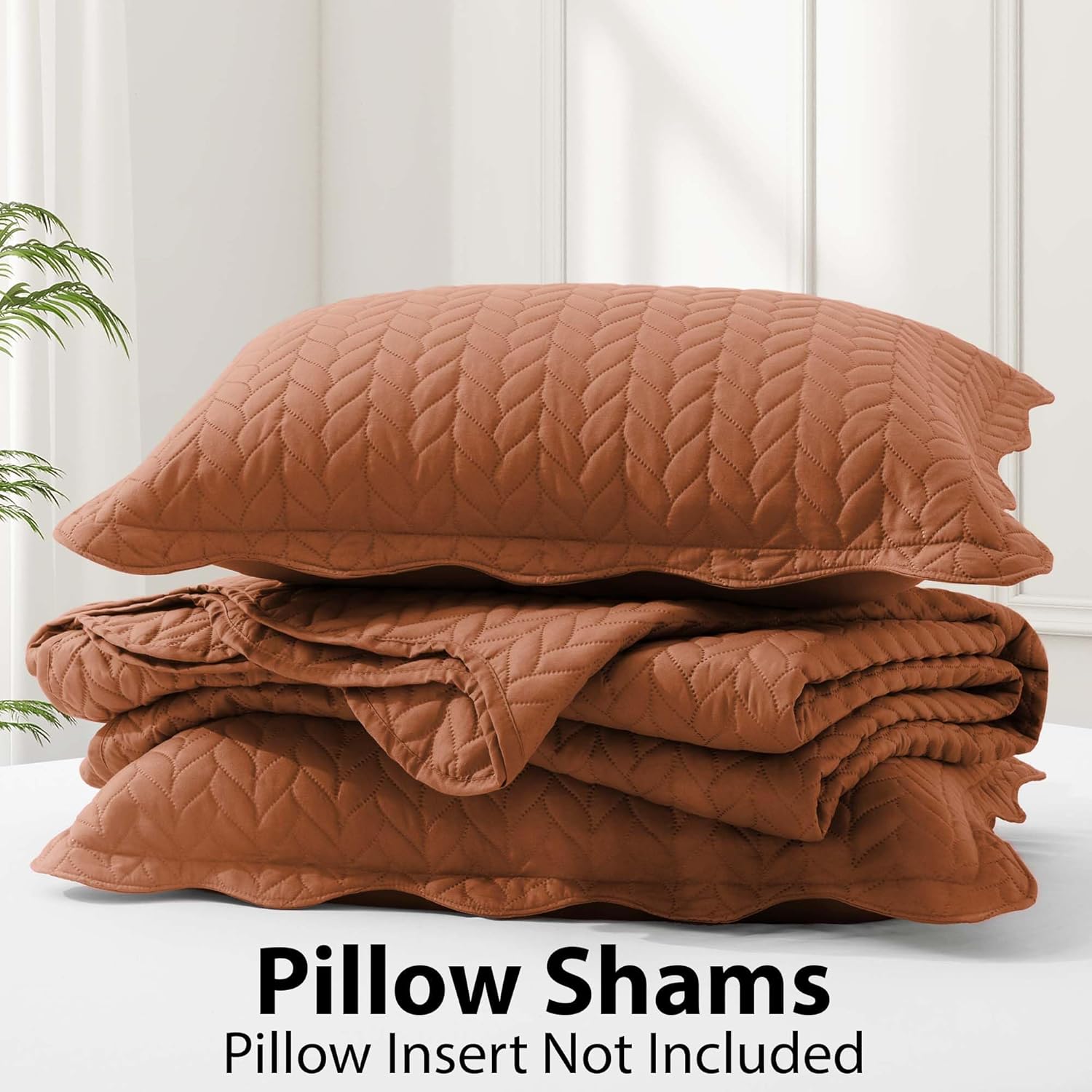 IR Imperial Rooms Twin Quilt Bedding Set Size (68” x 86”) + 1 Pillow Shams (20” x 26” + 2”) - 2 Pcs All Season Lightweight Reversible Microfiber Coverlet Floral Embossed Quilt Bedspread (Burgundy)