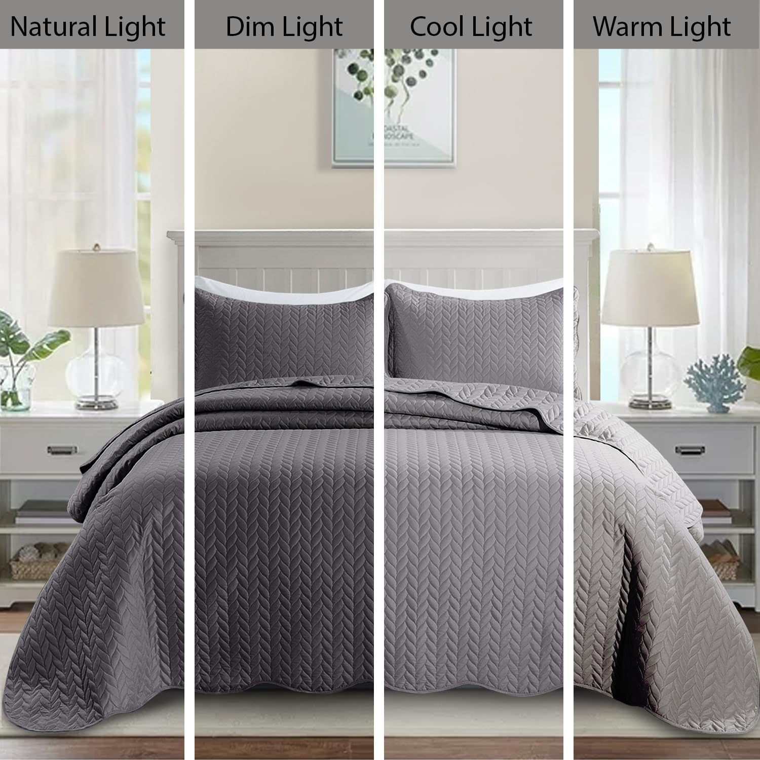 IR Imperial Rooms Twin Quilt Bedding Set Size (68” x 86”) + 1 Pillow Shams (20” x 26” + 2”) - 2 Pcs All Season Lightweight Reversible Microfiber Coverlet Floral Embossed Quilt Bedspread (Burgundy)
