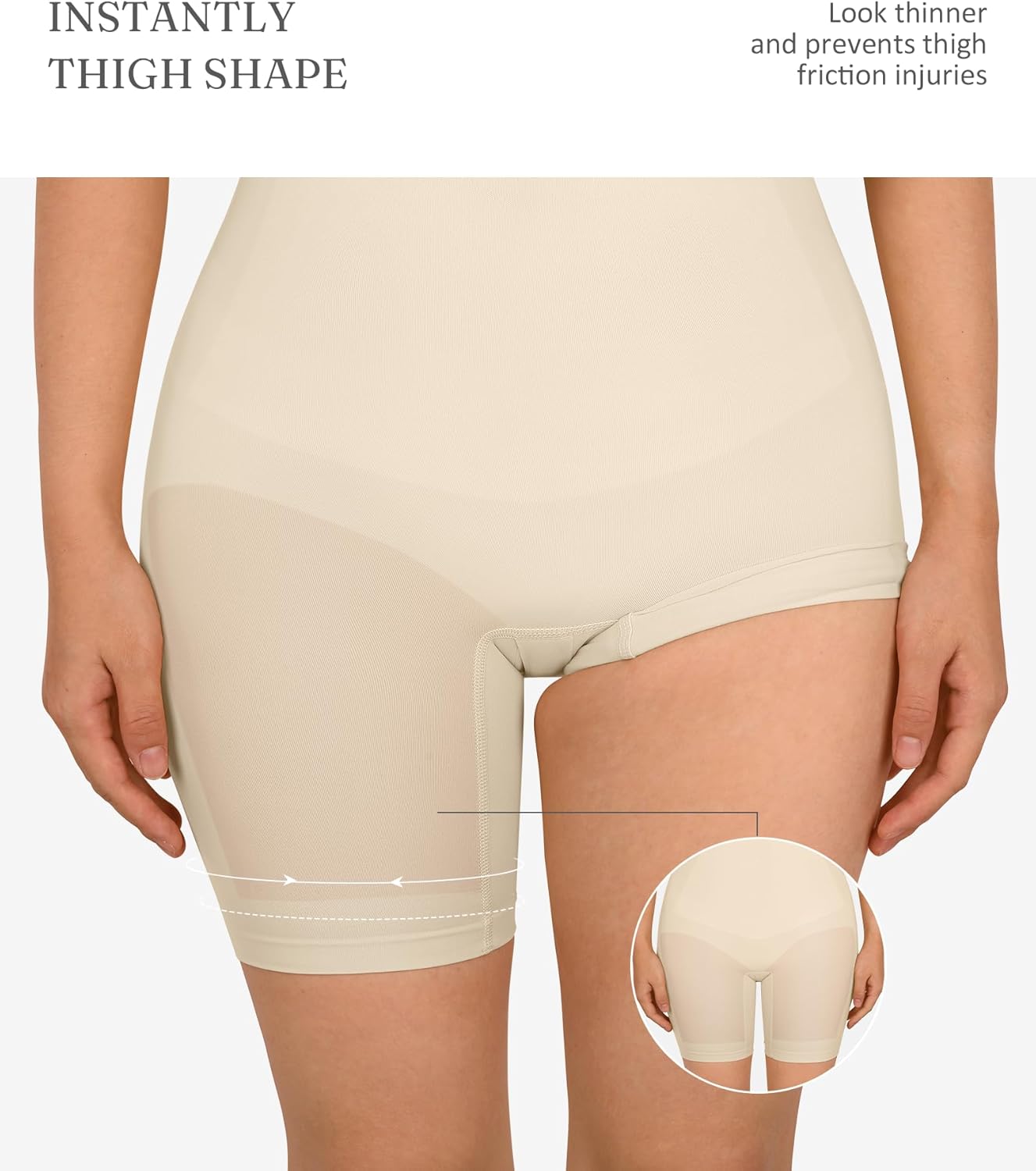 FeelinGirl Shapewear Bodysuit Tummy Control Seamless Sculpting Hip Enhancer Body Shaper for Women