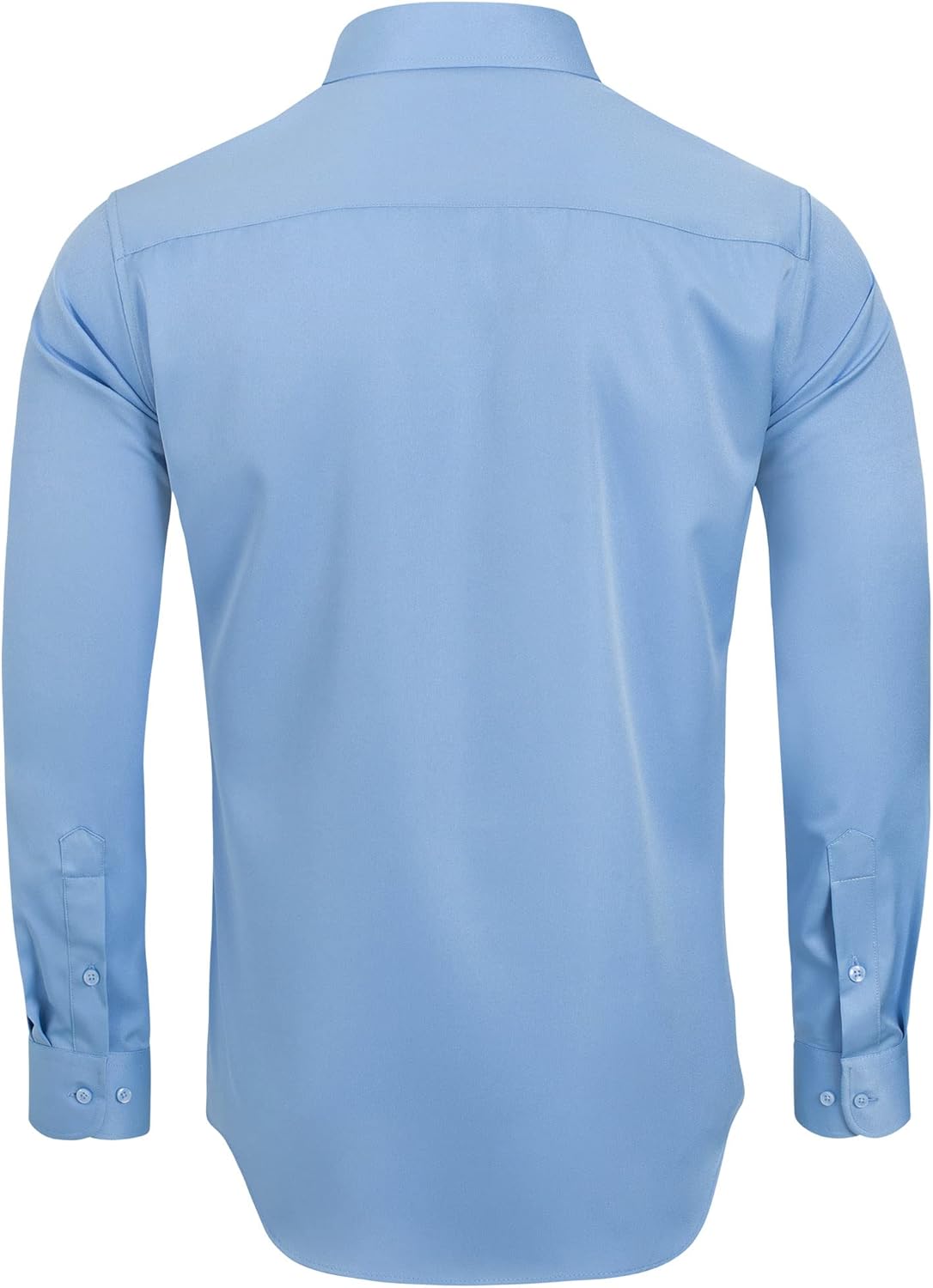 Alimens & Gentle Men's Dress Shirts Long Sleeve Wrinkle-Free Stretch Shirts Solid Formal Button Down Shirt with Pocket