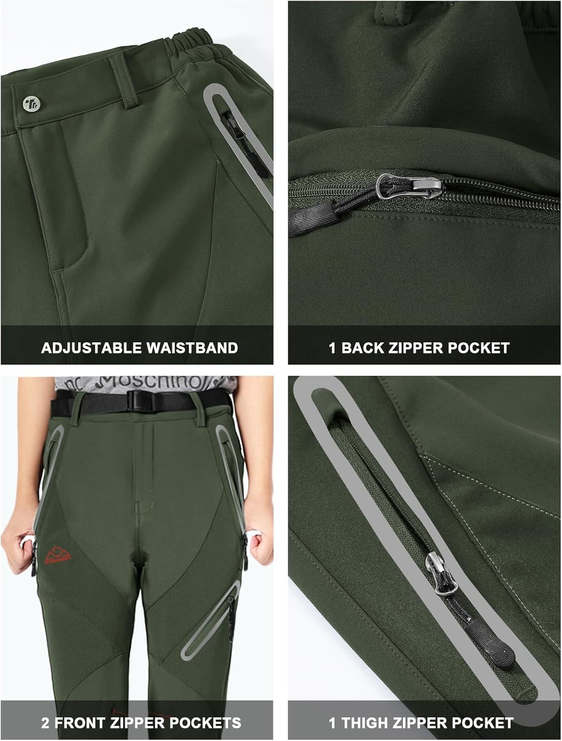🔥7 Packs ONLY $24.77🔥Women's Snow Pants Waterproof Insulated Fleece Thermal Ski Hiking Snowboard Pants