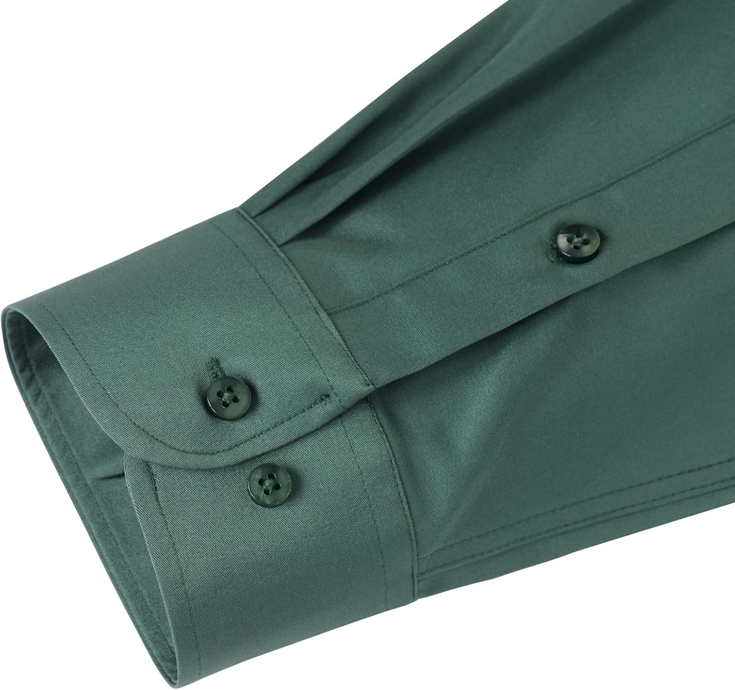 Alimens & Gentle Men's Dress Shirts Long Sleeve Wrinkle-Free Stretch Shirts Solid Formal Button Down Shirt with Pocket