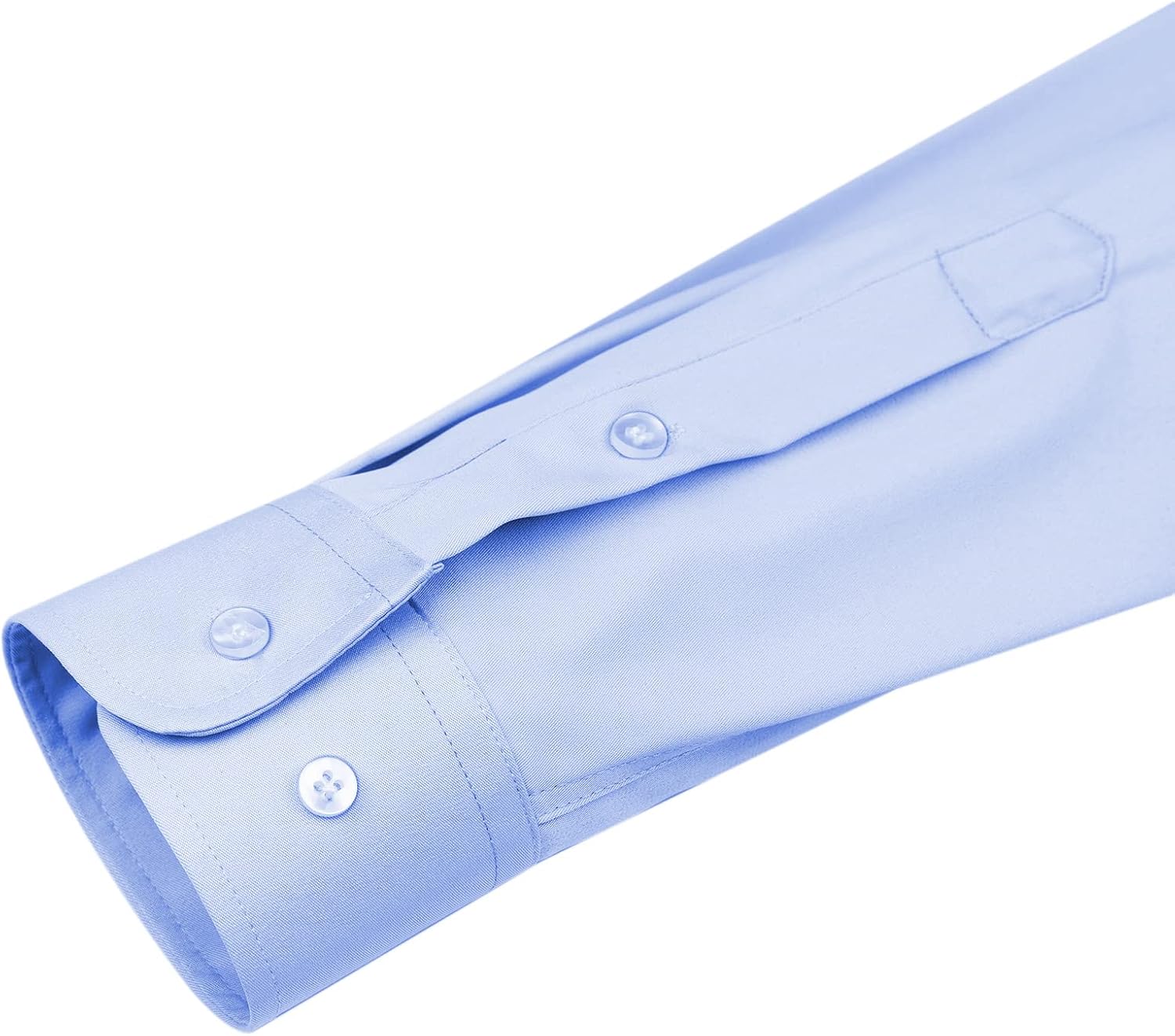Alimens & Gentle Men's Dress Shirts Long Sleeve Wrinkle-Free Stretch Shirts Solid Formal Button Down Shirt with Pocket