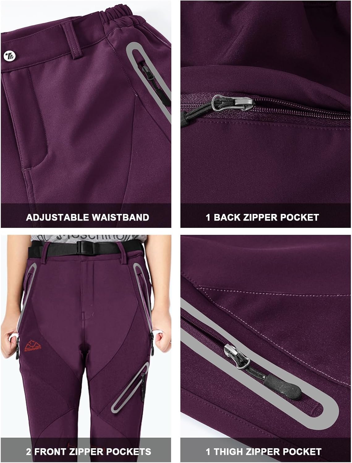 🔥7 Packs ONLY $24.77🔥Women's Snow Pants Waterproof Insulated Fleece Thermal Ski Hiking Snowboard Pants