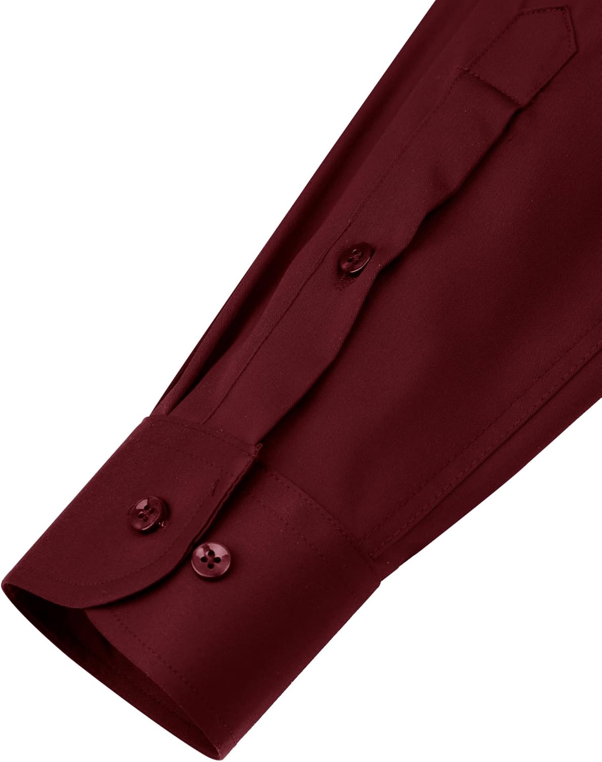 Alimens & Gentle Men's Dress Shirts Long Sleeve Wrinkle-Free Stretch Shirts Solid Formal Button Down Shirt with Pocket