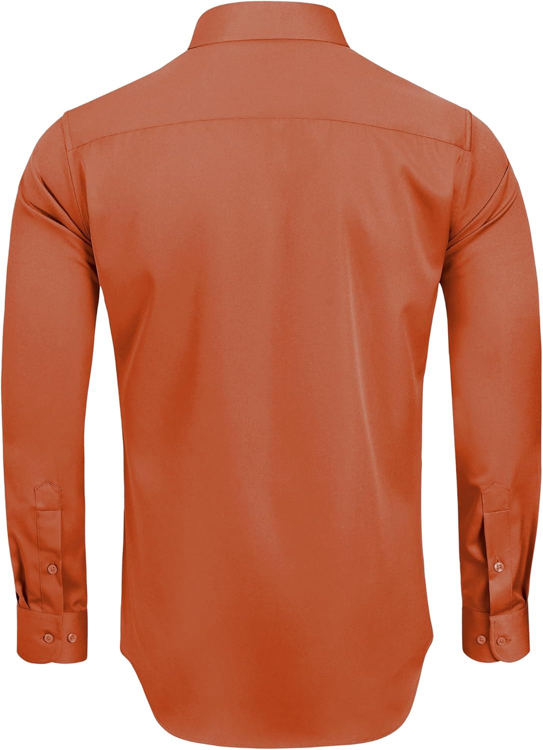 Alimens & Gentle Men's Dress Shirts Long Sleeve Wrinkle-Free Stretch Shirts Solid Formal Button Down Shirt with Pocket