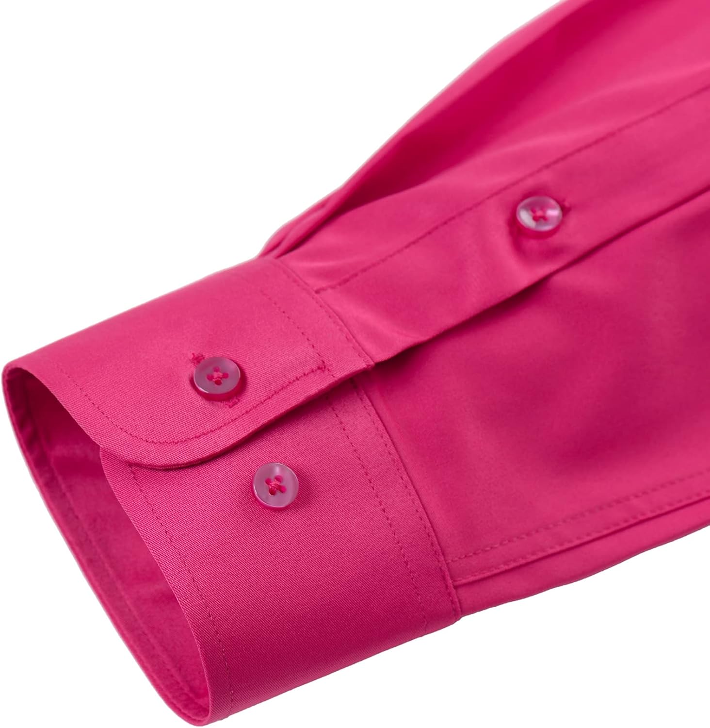 Alimens & Gentle Men's Dress Shirts Long Sleeve Wrinkle-Free Stretch Shirts Solid Formal Button Down Shirt with Pocket