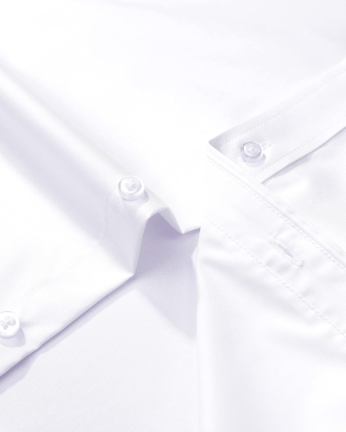 Alimens & Gentle Men's Dress Shirts Long Sleeve Wrinkle-Free Stretch Shirts Solid Formal Button Down Shirt with Pocket