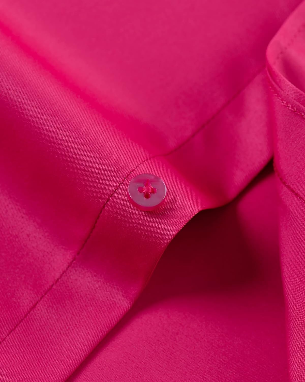 Alimens & Gentle Men's Dress Shirts Long Sleeve Wrinkle-Free Stretch Shirts Solid Formal Button Down Shirt with Pocket
