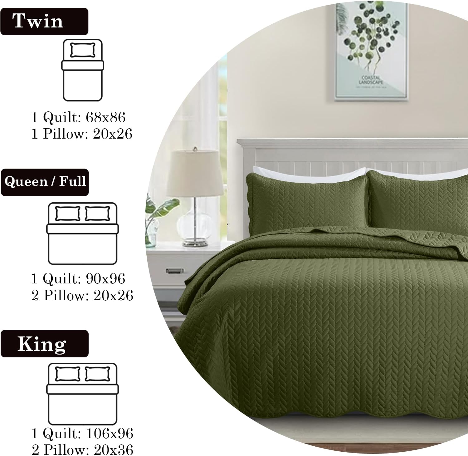 IR Imperial Rooms Twin Quilt Bedding Set Size (68” x 86”) + 1 Pillow Shams (20” x 26” + 2”) - 2 Pcs All Season Lightweight Reversible Microfiber Coverlet Floral Embossed Quilt Bedspread (Burgundy)