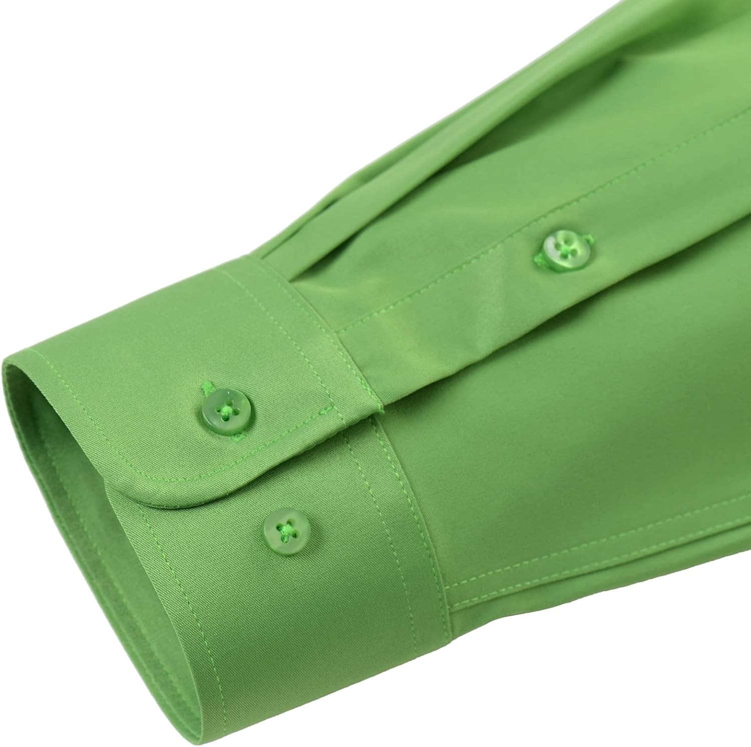 Alimens & Gentle Men's Dress Shirts Long Sleeve Wrinkle-Free Stretch Shirts Solid Formal Button Down Shirt with Pocket