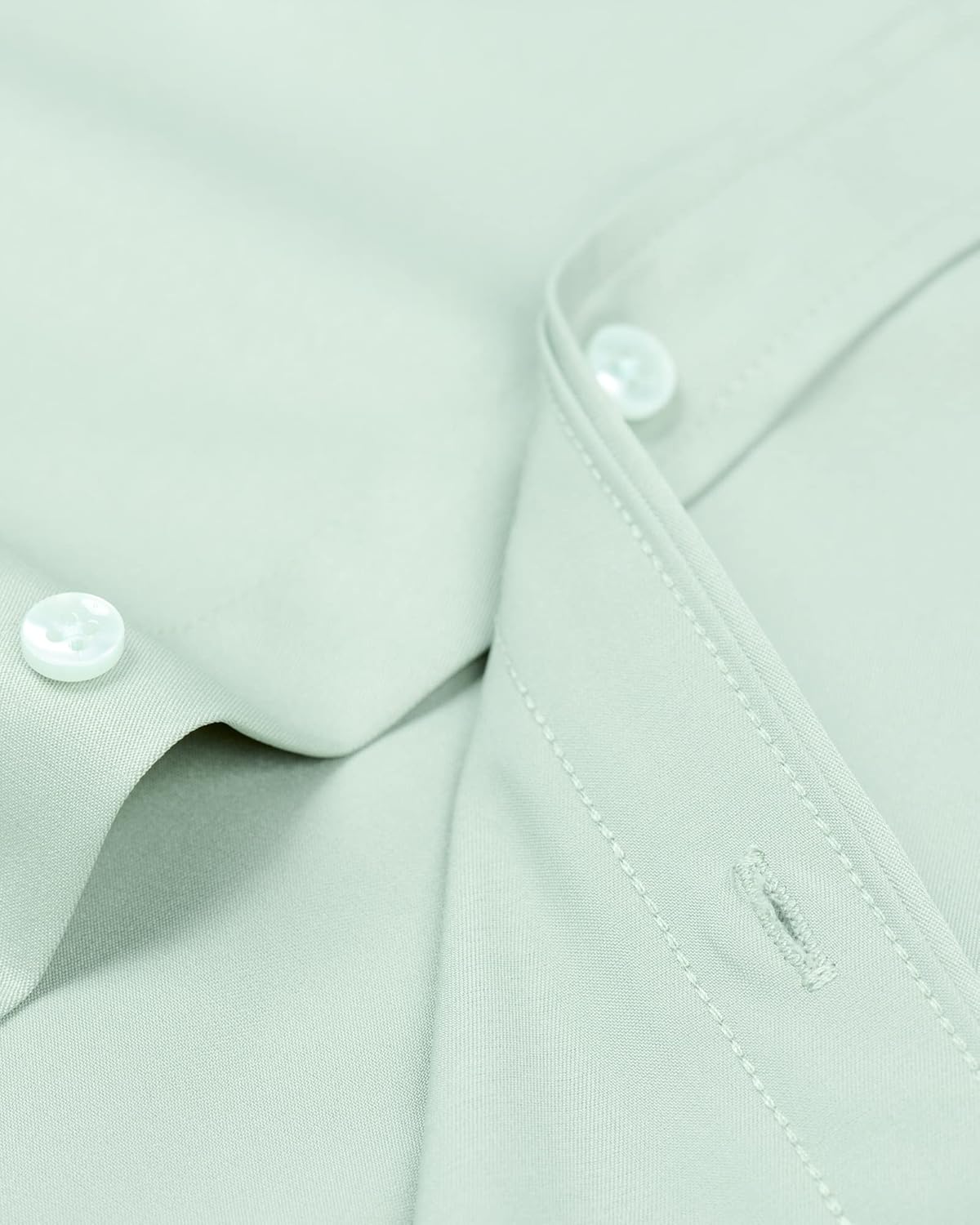 Alimens & Gentle Men's Dress Shirts Long Sleeve Wrinkle-Free Stretch Shirts Solid Formal Button Down Shirt with Pocket