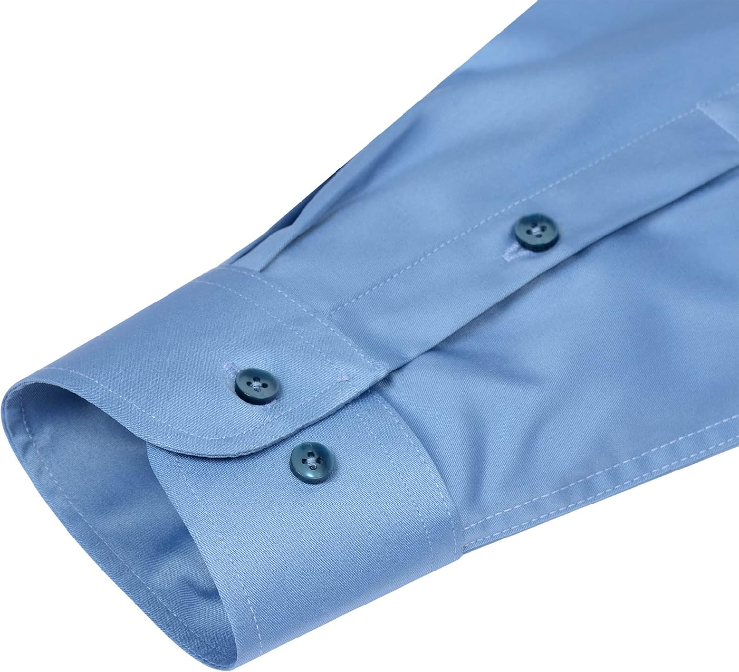 Alimens & Gentle Men's Dress Shirts Long Sleeve Wrinkle-Free Stretch Shirts Solid Formal Button Down Shirt with Pocket