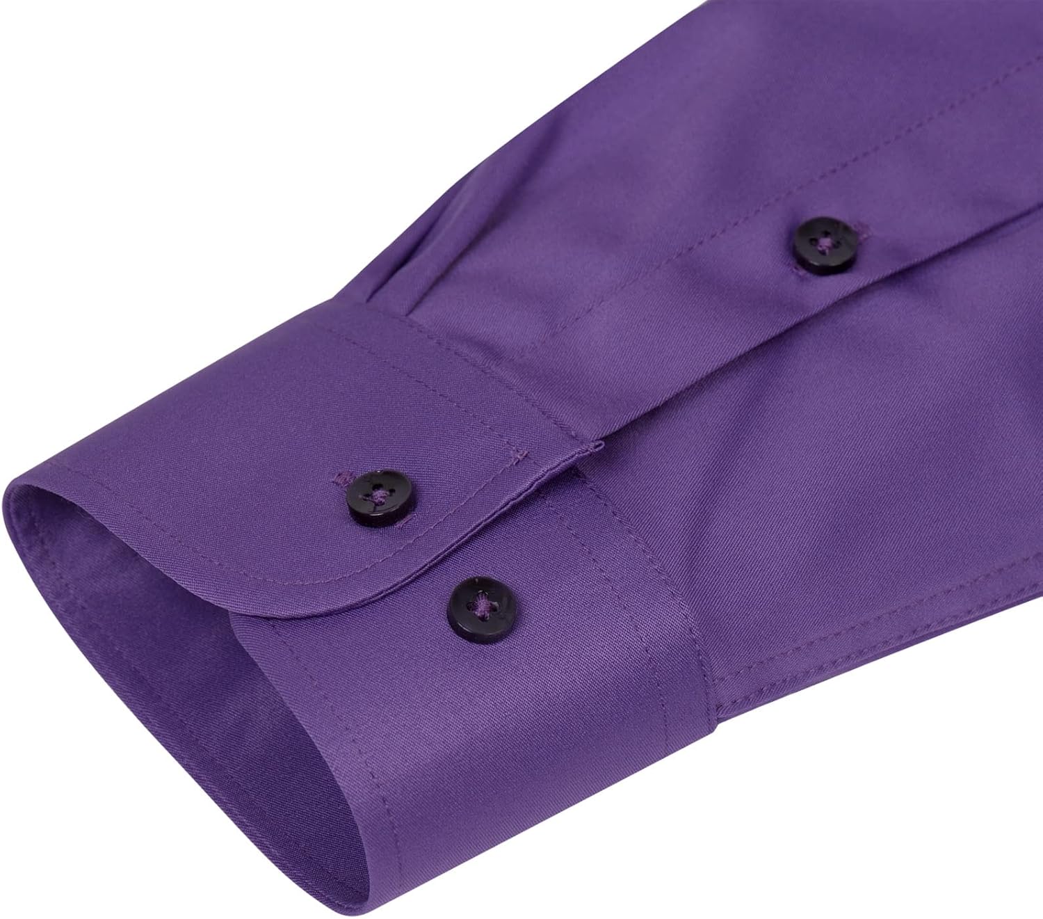 Alimens & Gentle Men's Dress Shirts Long Sleeve Wrinkle-Free Stretch Shirts Solid Formal Button Down Shirt with Pocket